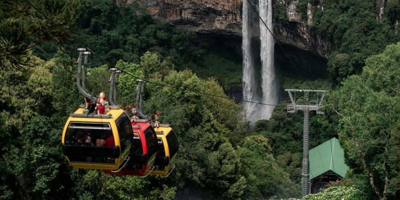 Bondinhos aéreos Parque da Serra em Canela